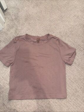 Women’s Short Sleeve Crewneck Top - Dusty Mauve